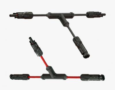 Solar Connectors Y Branch 1 to 2 Parallel Adapter Cable （T-type）