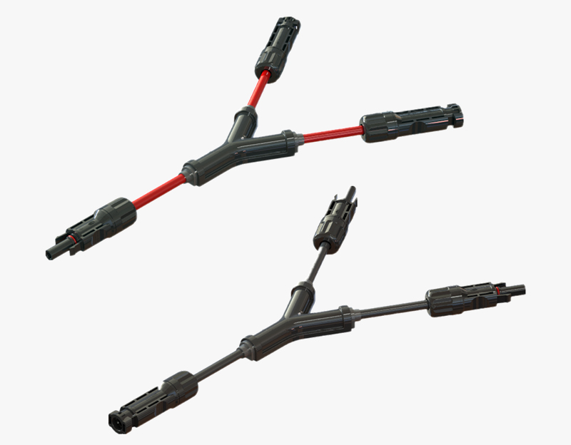 Solar Connectors Y Branch 1 to 2 Parallel Adapter Cable (Y-type)